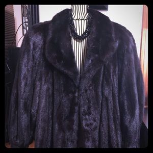 Saga Mink long coat.